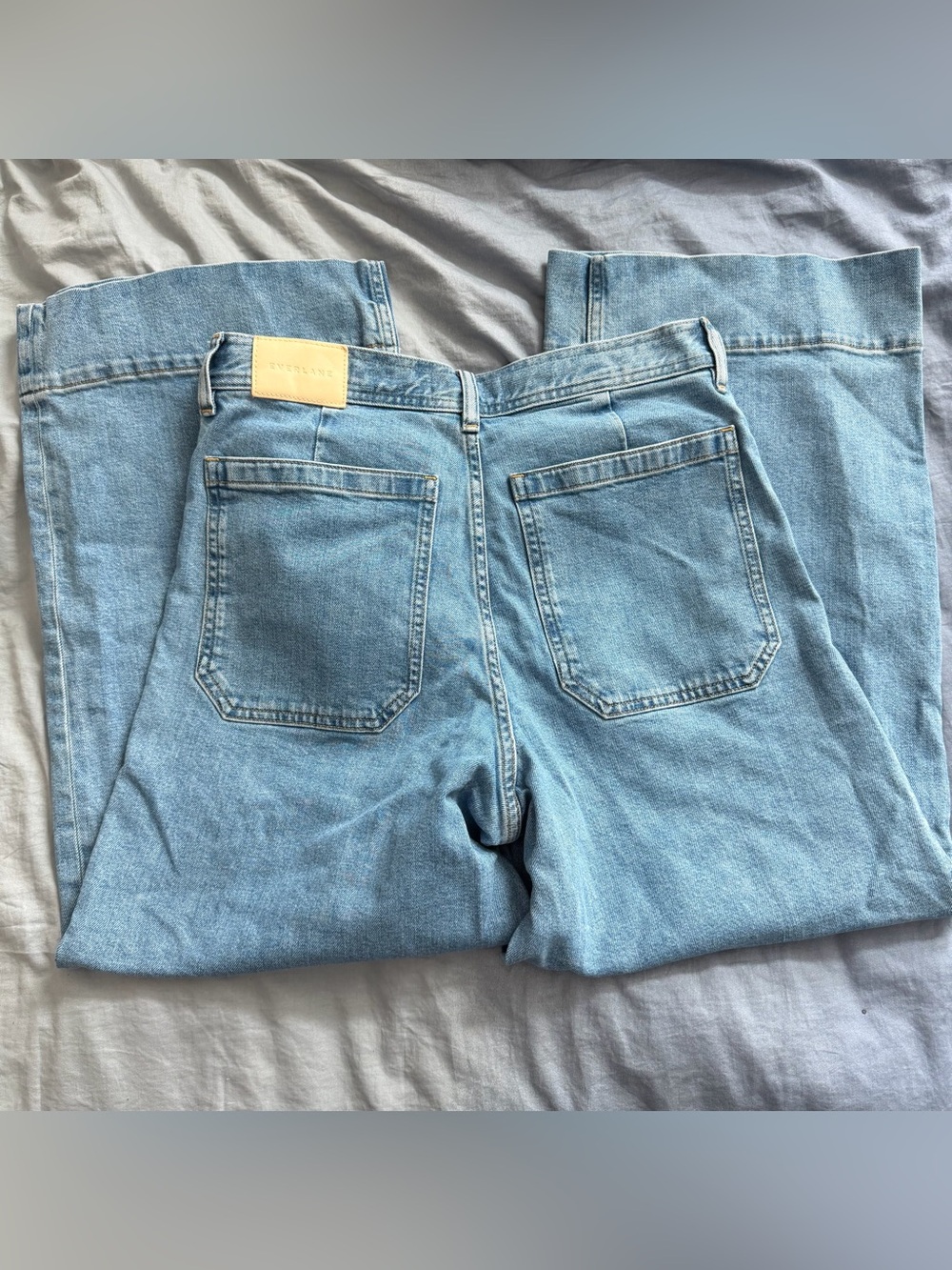 Everlane The Mariner Cropped Wide Leg Jean Blue Size 30 High Rise Sailor Coastal - Picture 4 of 8